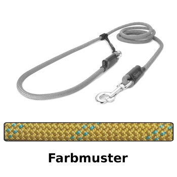 EASYLONG Hundeleine - L - 2,5m - kahki mit blauen Linien